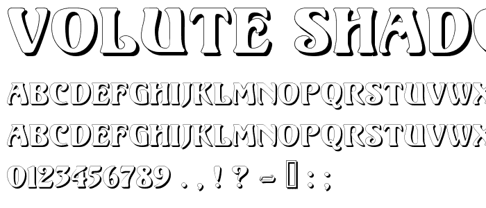 Volute Shadow font
